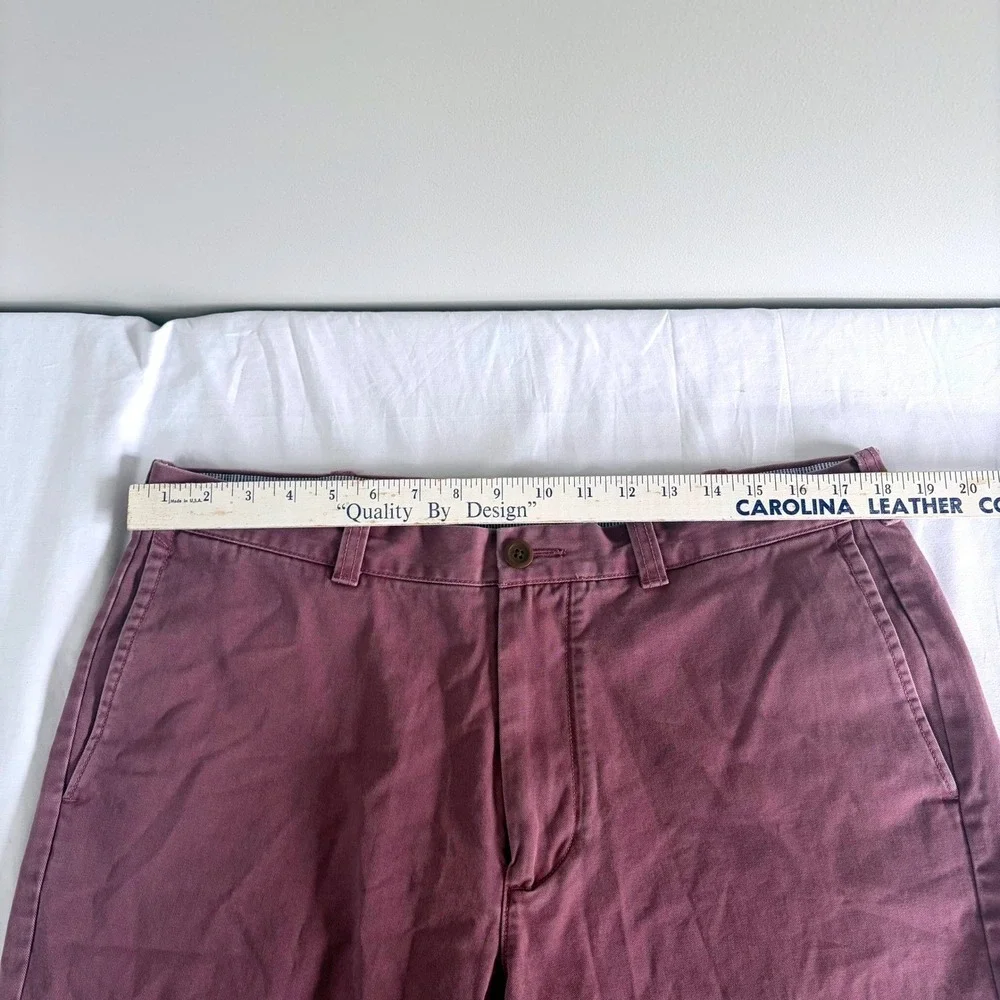 Vintage J.Crew Men's 36 Burgundy Plum Cotton Chino‎ Shorts Dadcore Golf Summer